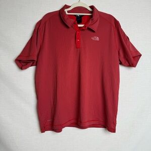 The North Face FlashDry Men’s Red Stripe Performance Polo Shirt Size XL